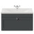 Danbury Satin Grey 800mm Wall Mounted Single Drawer Vanity Unit with Glide Basin View from Front thumbnail