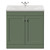 Danbury Satin Green 800mm 2 Door Vanity Unit with Glide Basin Front View thumbnail