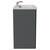 Danbury Satin Grey 800mm 2 Door Vanity Unit with Glide Basin Side View thumbnail