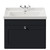 Danbury Satin Anthracite 600mm Single Drawer Wall Mounted Vanity Unit with Windsor Basin Front View thumbnail