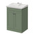 Danbury Satin Green 600mm 2 Door Vanity Unit with Windsor Basin Right Hand View thumbnail