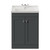 Danbury Satin Grey 600mm 2 Door Vanity Unit with Windsor Basin Front View thumbnail
