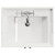Danbury Satin White 600mm 2 Door Vanity Unit with Windsor Basin Top View thumbnail