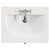 Danbury Satin White 600mm Wall Mounted Single Drawer Vanity Unit with Glide Basin Top View thumbnail