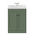 Danbury Satin Green 600mm 2 Door Vanity Unit with Glide Basin Front View thumbnail