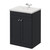 Danbury Satin Anthracite 600mm 2 Door Vanity Unit with Glide Basin Right Hand View thumbnail