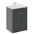 Danbury Satin Grey 600mm 2 Door Vanity Unit with Glide Basin Left Hand View thumbnail
