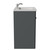 Danbury Satin Grey 600mm 2 Door Vanity Unit with Glide Basin Side View thumbnail