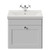 Danbury Satin White 500mm Wall Mounted Single Drawer Vanity Unit with Glide Basin Front View thumbnail