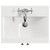 Danbury Satin Grey 500mm 2 Door Vanity Unit with Glide Basin Top View thumbnail