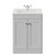 Danbury Satin White 600mm 2 Door Vanity Unit with Angel Basin Front View thumbnail