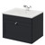 Danbury Satin Anthracite 600mm Wall Mounted Single Drawer Vanity Unit with Angel Basin Right Hand View thumbnail