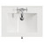 Danbury Satin Anthracite 600mm Wall Mounted Single Drawer Vanity Unit with Angel Basin Top View thumbnail