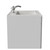 Danbury Satin White 600mm Wall Mounted Single Drawer Vanity Unit with Angel Basin Side View thumbnail
