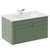 Danbury Satin Green 800mm Wall Mounted Single Drawer Vanity Unit with Angel Basin Left Hand View thumbnail