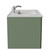 Danbury Satin Green 800mm Wall Mounted Single Drawer Vanity Unit with Angel Basin Side View thumbnail