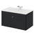 Danbury Satin Anthracite 800mm Wall Mounted Single Drawer Vanity Unit with Angel Basin Right Hand View thumbnail