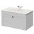 Danbury Satin White 800mm Wall Mounted Single Drawer Vanity Unit with Angel Basin Right Hand View thumbnail