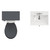 Danbury Satin Anthracite 1000mm Wall Mounted Single Drawer Vanity Unit and Toilet Suite with Rimini Basin View from Top thumbnail