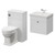 Danbury Satin White 1000mm Wall Mounted Single Drawer Vanity Unit and Toilet Suite with Rimini Basin Right Hand View thumbnail