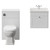 Danbury Satin White 1000mm Wall Mounted Single Drawer Vanity Unit and Toilet Suite with Rimini Basin View from Front thumbnail
