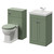 Danbury Satin Green 1000mm 2 Door Vanity Unit and Toilet Suite with Rimini Basin Right Hand View thumbnail
