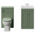 Danbury Satin Green 1000mm 2 Door Vanity Unit and Toilet Suite with Rimini Basin View from Front thumbnail
