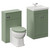 Danbury Satin Green 1000mm 2 Door Vanity Unit and Toilet Suite with Rimini Basin Left Hand View thumbnail