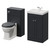 Danbury Satin Anthracite 1000mm 2 Door Vanity Unit and Toilet Suite with Rimini Basin Right Hand View thumbnail