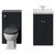 Danbury Satin Anthracite 1000mm 2 Door Vanity Unit and Toilet Suite with Rimini Basin View from Front thumbnail