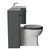 Danbury Satin Grey 1000mm Wall Mounted Single Drawer Vanity Unit and Toilet Suite with Angel Basin Side View thumbnail