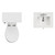 Danbury Satin White 1000mm Wall Mounted Single Drawer Vanity Unit and Toilet Suite with Angel Basin View  from Top thumbnail