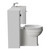 Danbury Satin White 1000mm Wall Mounted Single Drawer Vanity Unit and Toilet Suite with Angel Basin Side View thumbnail