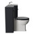 Danbury Satin Anthracite 1000mm 2 Door Vanity Unit and Toilet Suite with Angel Basin Side View thumbnail