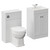 Danbury Satin White 1000mm 2 Door Vanity Unit and Toilet Suite with Angel Basin Left Hand View thumbnail
