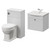 Danbury Satin White 1000mm Wall Mounted Single Drawer Vanity Unit and Toilet Suite with Arc Basin Right Hand View thumbnail