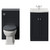 Danbury Satin Anthracite 1000mm 2 Door Vanity Unit and Toilet Suite with Arc Basin Front View thumbnail