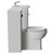 Danbury Satin White 1000mm 2 Door Vanity Unit and Toilet Suite with Arc Basin Side View thumbnail