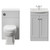 Danbury Satin White 1000mm 2 Door Vanity Unit and Toilet Suite with Arc Basin Front View thumbnail