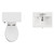 Danbury Satin White 1000mm Single Drawer Wall Mounted Vanity Unit and Toilet Suite with Glide Basin View from Top thumbnail