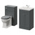 Danbury Satin Grey 1000mm 2 Door Vanity Unit and Toilet Suite with Glide Basin Right Hand View thumbnail