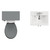 Danbury Satin Grey 1000mm 2 Door Vanity Unit and Toilet Suite with Glide Basin View from Top thumbnail