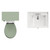 Danbury Satin Green 1100mm Wall Mounted Single Drawer Vanity Unit and Toilet Suite with Windsor Basin Top View thumbnail