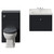 Danbury Satin Anthracite 1100mm Wall Mounted Single Drawer Vanity Unit and Toilet Suite with Windsor Basin View from Front thumbnail