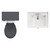 Danbury Satin Anthracite 1100mm Wall Mounted Single Drawer Vanity Unit and Toilet Suite with Windsor Basin View from Top thumbnail