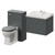 Danbury Satin Grey 1100mm Wall Mounted Single Drawer Vanity Unit and Toilet Suite with Windsor Basin Right Hand View thumbnail
