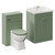 Danbury Satin Green 1100mm 2 Door Vanity Unit and Toilet Suite with Windsor Basin Left Hand View thumbnail