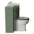 Danbury Satin Green 1100mm 2 Door Vanity Unit and Toilet Suite with Windsor Basin Side View thumbnail