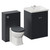 Danbury Satin Anthracite 1100mm 2 Door Vanity Unit and Toilet Suite with Windsor Basin Left Hand View thumbnail