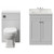 Danbury Satin White 1100mm 2 Door Vanity Unit and Toilet Suite with Windsor Basin View from Front thumbnail